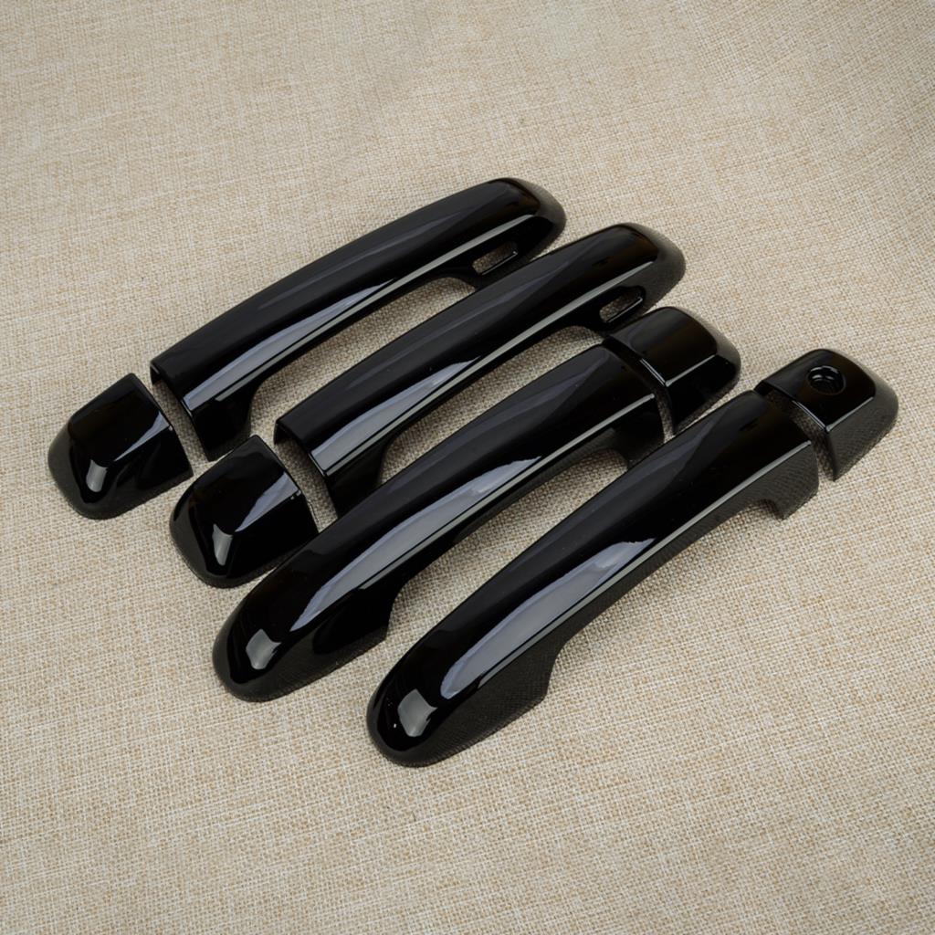 1 Set Car Exterior Front Rear Left Right Door Handle Trim Glossy Black ABS Cover Fit for Lexus GX 460 2010 2011 2012