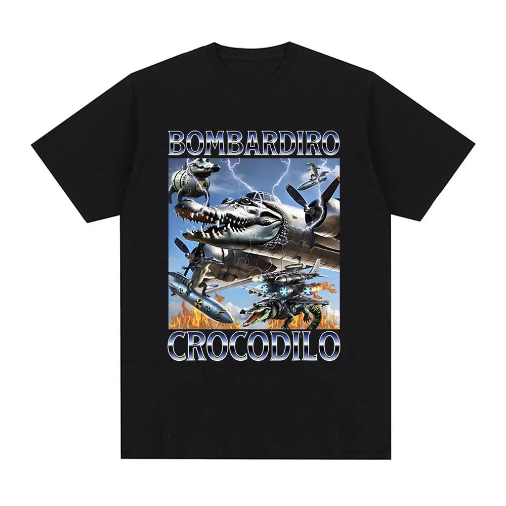 

Bombardiro Crocodilo Crocodile Plane Bomber Funny Meme T-shirt Women Casual Short Sleeve T Shirts Comfort T-shirts S
