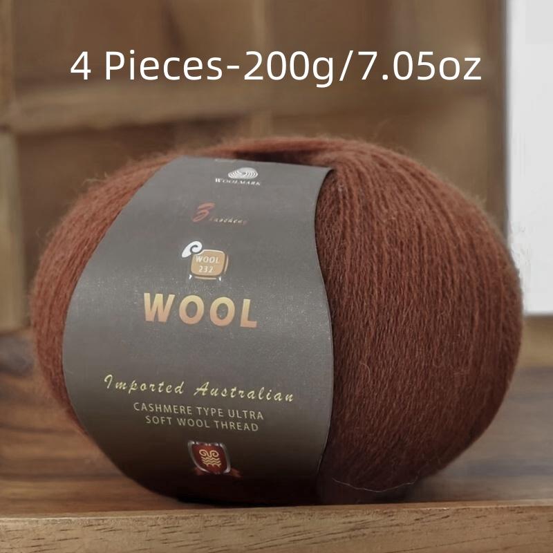 

6 шт. Пряжа из камвольной шерсти Многоцветный набор для вязания свитеров, брюк, шапок Мягкая и прочная 300 г всего