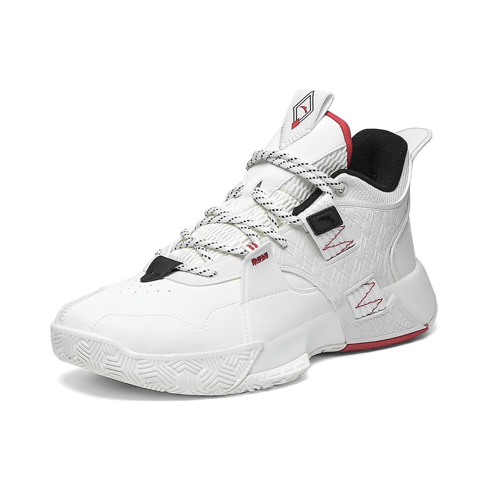 New Anta Speedy 2 Cushioning Anti Slip And Wear Resistant Low Top Performance Basketball Shoes Men's White Red Black 112141606-6