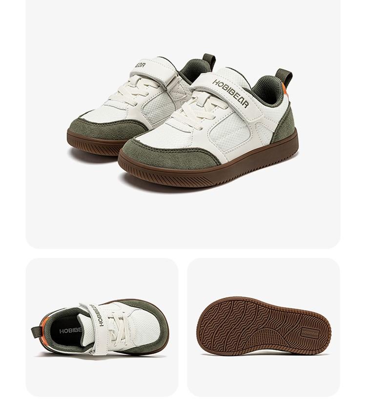 

HOBIBEAR Wide Width Shoes for Kids Barefoot Hook Loop Sneakers Minimalist Artificial Leather Lightweight Soft Walking Shoes 30