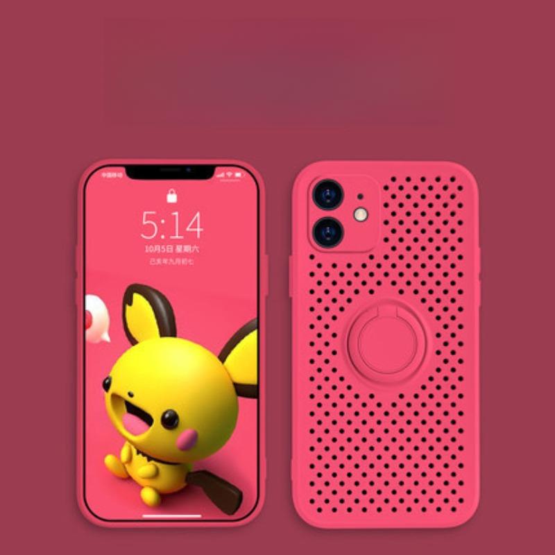 

Подходит для iPhone15 Дышащий сетчатый чехол для мобильного телефона с кольцом-подставкой Apple 14proMax Охлаждающий 13 Чехол для защиты от падений iPhone15