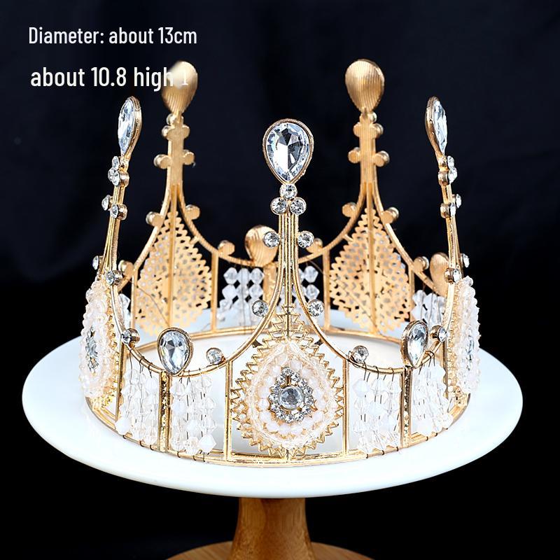 Pearl Crown Bride Cake Topper for Valentine's, Birthday, and Wedding Decor