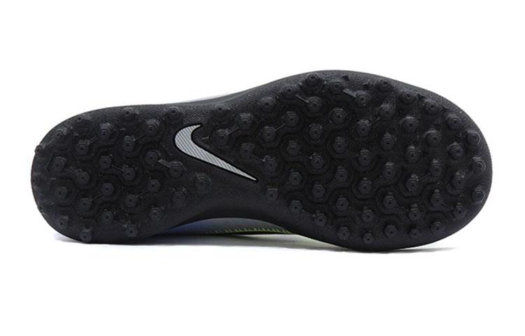 Nike JR MercurialX Victory 6 TF Abrasion Resistant Low top Kids' Soccer Shoes Silver Blue Kids' 921497-407
