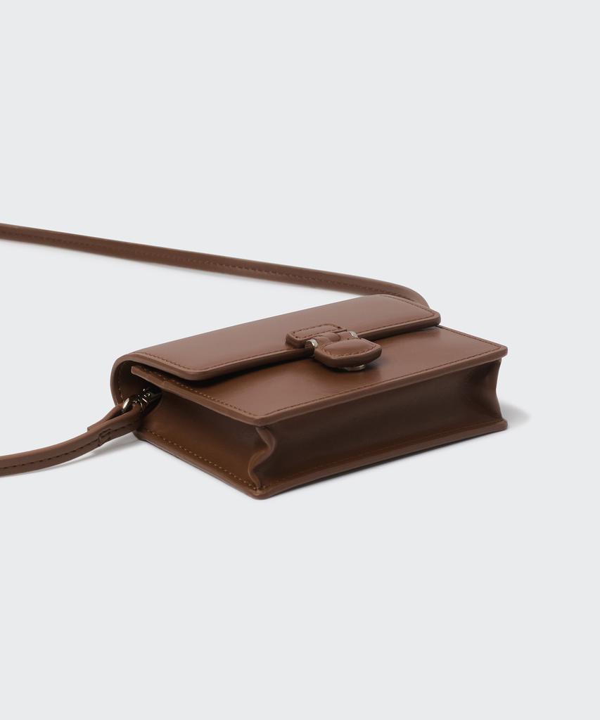 Musinsa Standard Woman Hinge Micro Crossbody Bag [Brown]