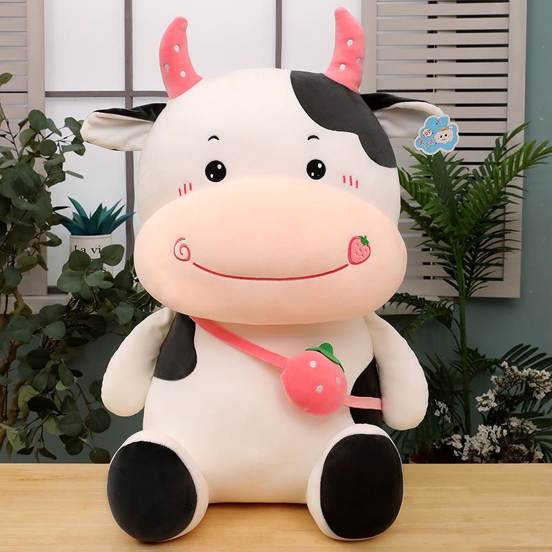 Fruit Cow Plush Backpack Toy Pillow - Stuffed Animal Ragdoll Gift for Girls' Birthdays
