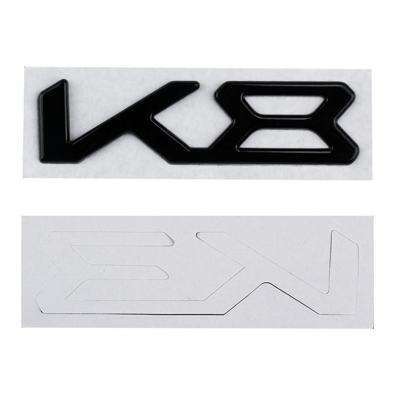 New 3D Metal K3, K5, K8 Logo Decals Sticker For Kia K5 K3 K8 Sportage 4 Rio 3 Picanto Soul Car Fender Rear Trunk Emblem Badge FZ3