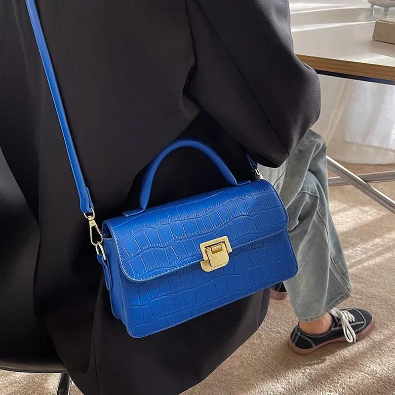 High Quality Fashion Crossbody Bag Standard Stone Feminine Casual All-match Small Square Bag Popular