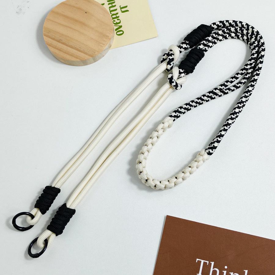 Huayang Customizable Color Block Hand-Woven Phone Lanyard & Water Bottle Chain Accessories