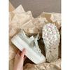 Summer thin breathable thick-soled canvas shoes women's 2 new embroidered versatile white shoes casual shoes