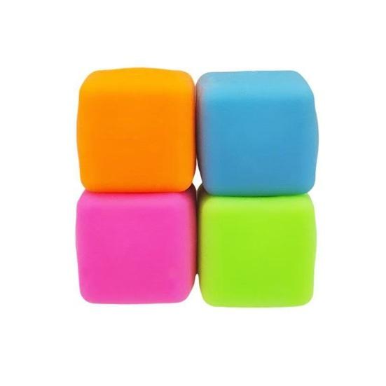 Flour Cube Squeeze Toy Soft Stretchy TPR Slow Rising Cube Sensory Toy