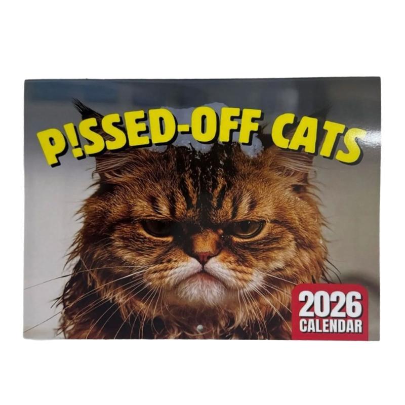 

2026 Kitten Themed Wall Mounted Calendar Planner 12 Month from Jan to Dec with Date Highlight For Daily Weekly Planning