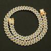 Collana a catena Cuban Link per uomo donna micro pavé in pietra CZ colore oro rosa gioielli hip hop