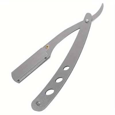 1set Men Straight Barber Edge Steel Razors Folding Shaving Knife Hair Removal Tools with Blades Foldable Hair Blade Barber Straight Razor