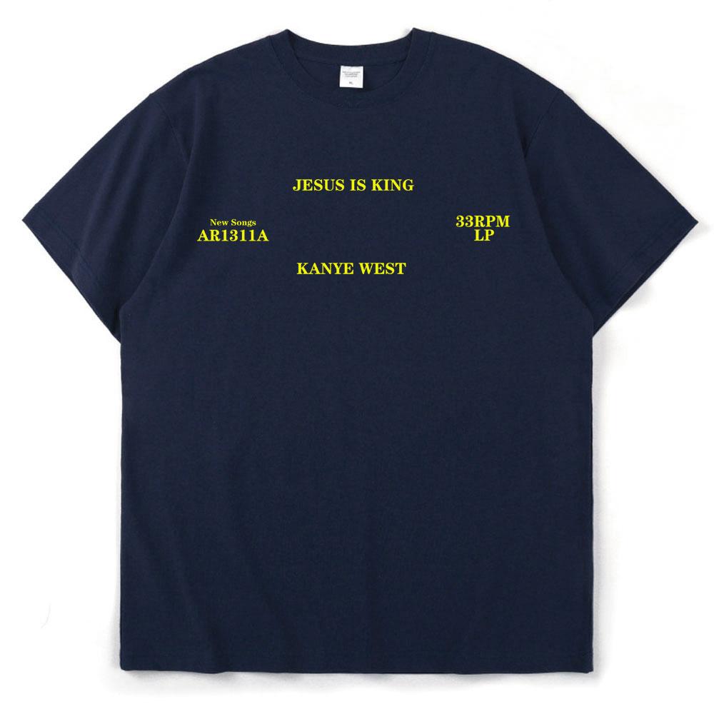 Kanye West Jesus Is King Tričko Letní Pánské a Dámské Bavlněné Oblečení Hip Hop Móda Oversize Krátký Rukáv Top