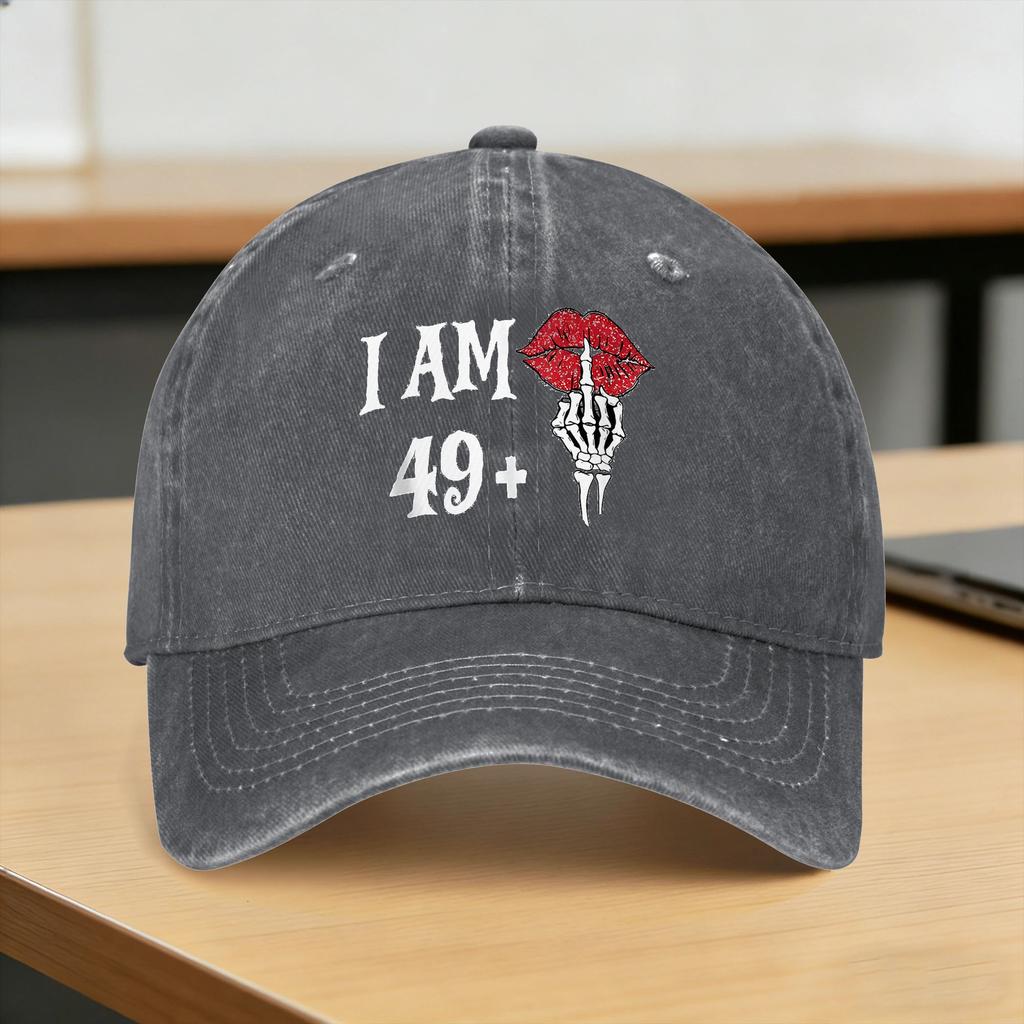 Im Not 50 I Am 49 Plus 1 Middle Finger Casual Baseball Cap Summer Trucker Hat High Quality Hunting Camping Snapback Cap Gift