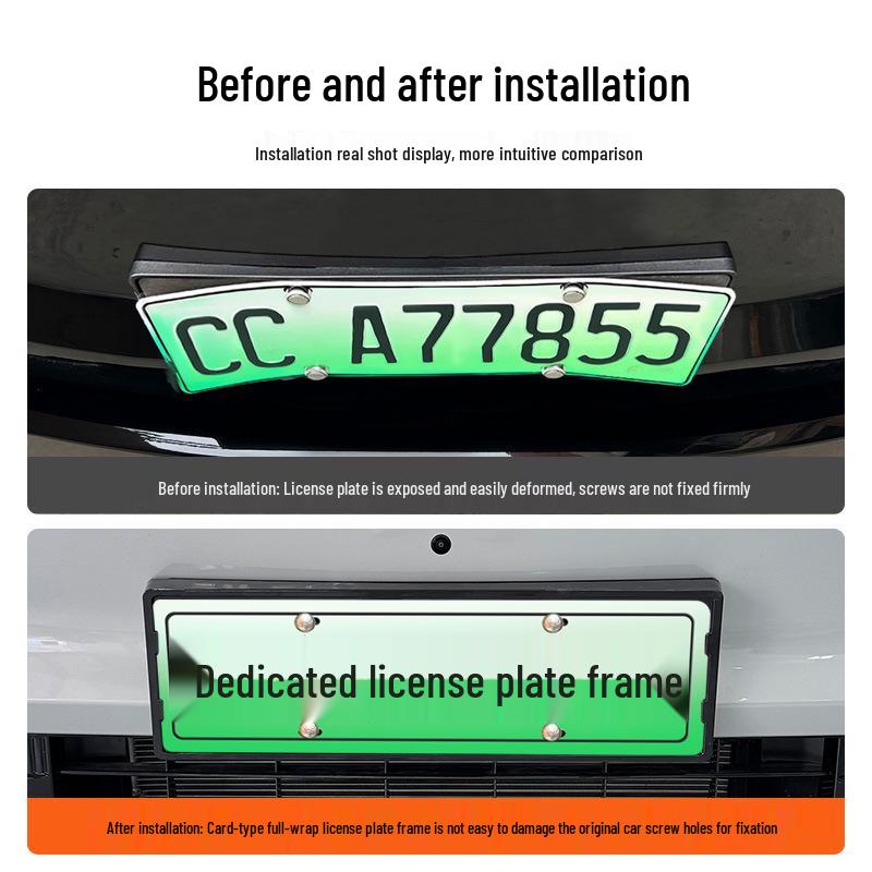 2025 Jetour Mountain & Sea L7 Full-Coverage License Plate Frame for New Energy, Compliant with Latest Green Plate Regulations.