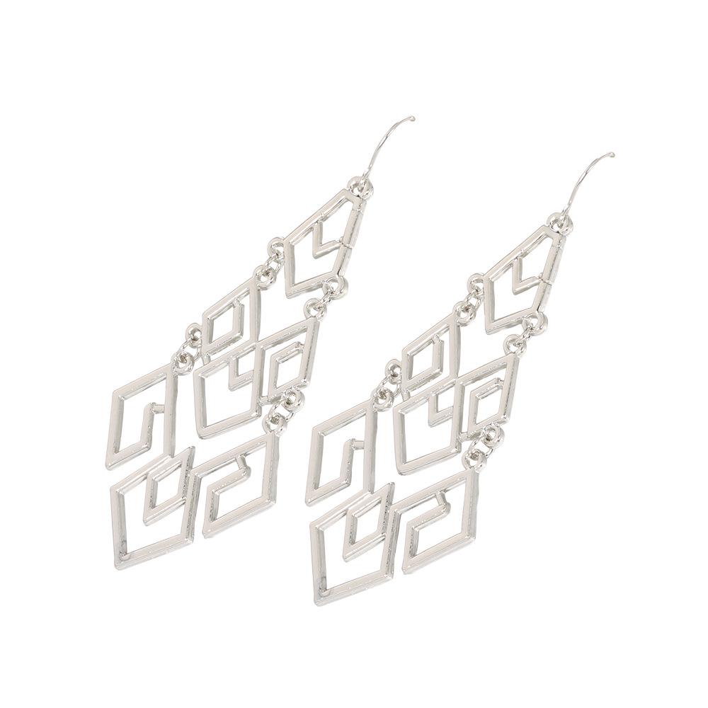 

Европейско-американские простые геометрические серьги-пусеты в форме ромба для женщин