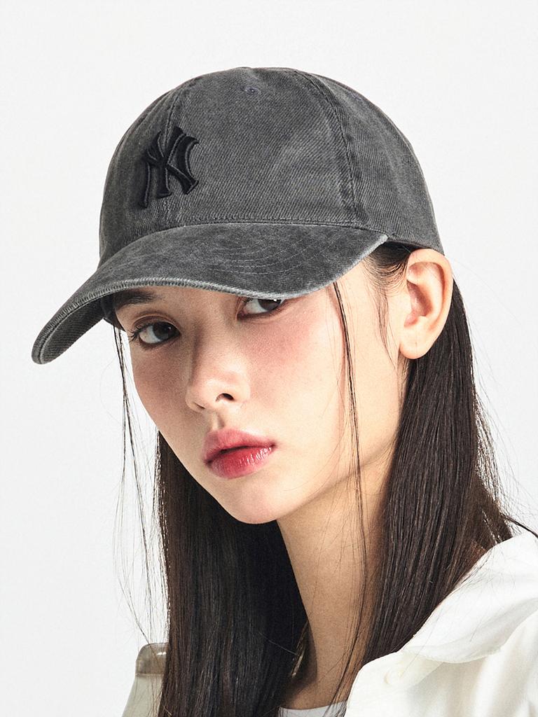 Emelbi Basic Washed Unstructured Ball Cap Ny (D.Grey)