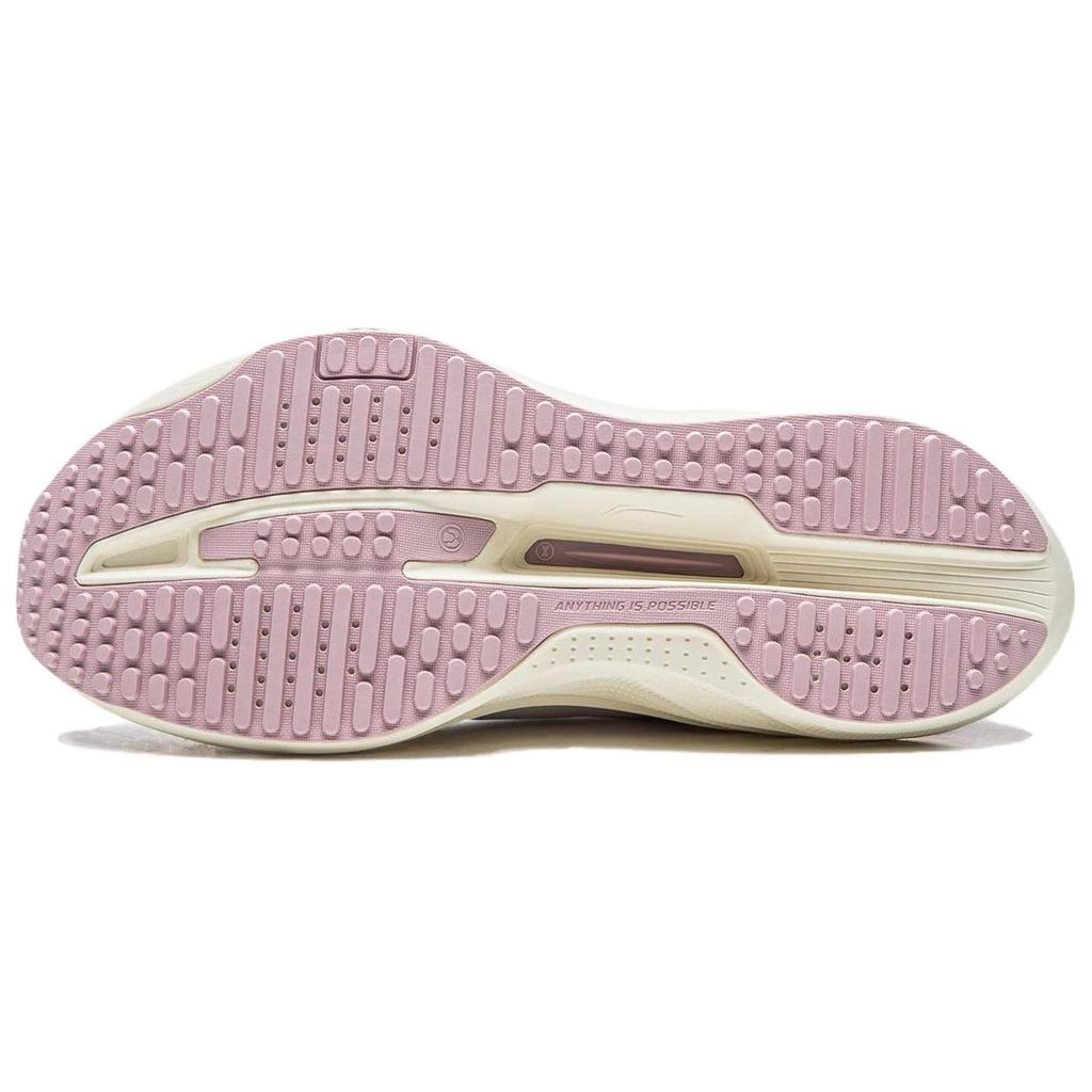 Li Ning Cushioning Abrasion Resistant Low top Casual Running Shoes Women's White Pink ARBW010-2