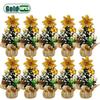 1-10PCS Mini Christmas Tree 20cm Desktop Decor with Gift Box Creative Holiday Ornament for Kids Room Office Party Decoration