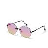 Cloud Rimless Sunglasses Women'S Wavy Sunglasses Men'S Glasses