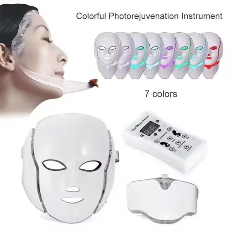 Multi-Functional LED Beauty Instrument - 7 Colors Facial Neck for Comprehensive Skin Care