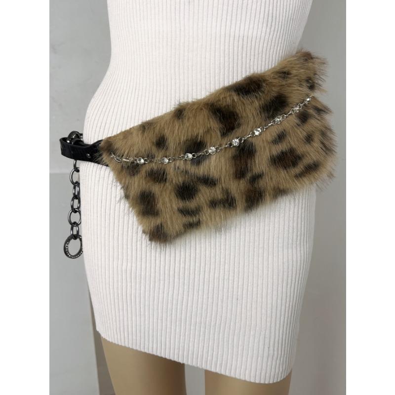 Street Corn-eye Metal Buckle, Furry Patchwork, Niche Belt, Spicy Girl Style, Individual Cinched Waist, Slimming, Versatile Belt