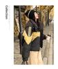 Short Color-block Hooded Warm Down Cotton-padded Jacket
