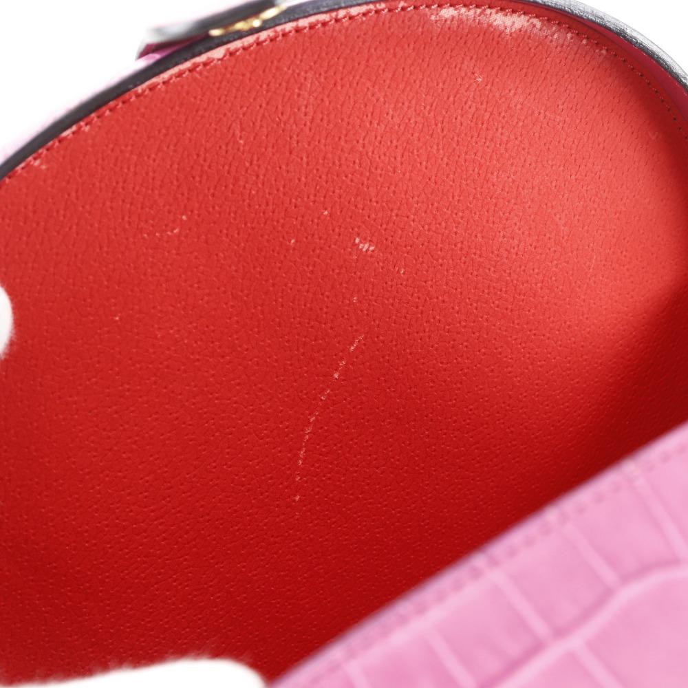 CELINE Handbag pink Embossed Leather Women Used