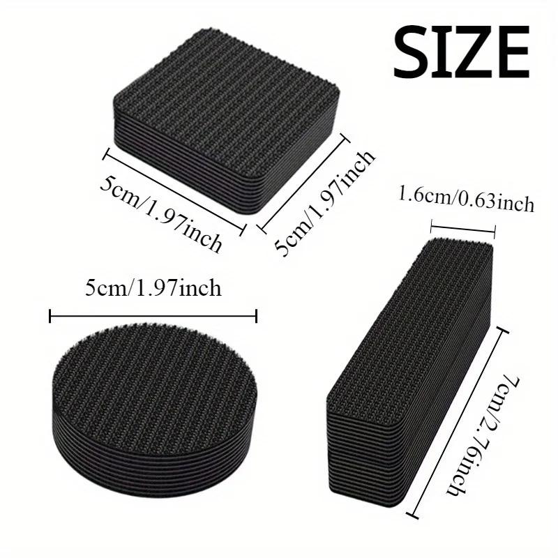 Carpet Fixing Stickers Self-adhesive Double-sided Carpet Fixing Stickers Car Home Floor Round Square Anti-slip Tape Strips