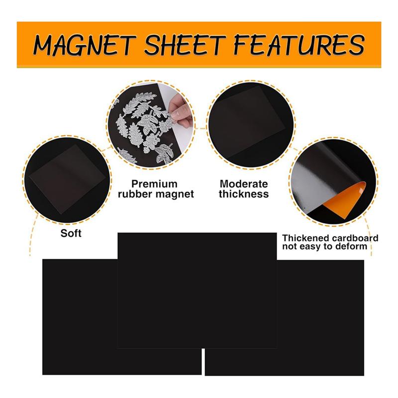 M-Modern-10 PCS Stamp And Die Storage Bag And Magnetic Sheet,Die Storage Set For Cutting,Scrapbooking,Storing Craft Dies