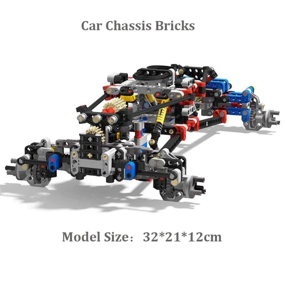 4WD RC Car Chassis Electric Drive Climbing Car Off-Road Technical with Suspension Shocks 8CH APP Remote Control MOC PF 8882 8878