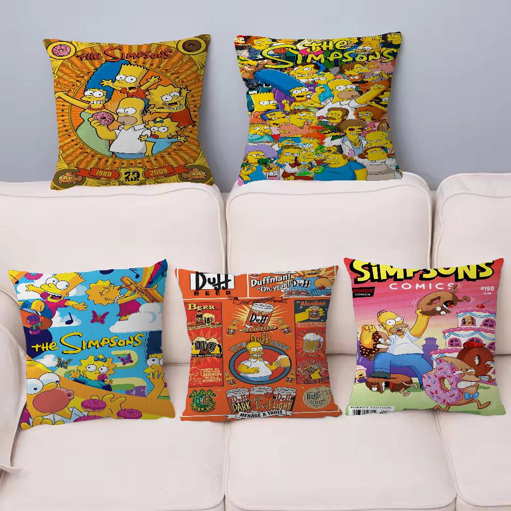 Cartoon T-Der Coole S-Simpsons Personalisierte Bildtext Heimdeko Kissen Haushaltsgeschenke 45x45cm