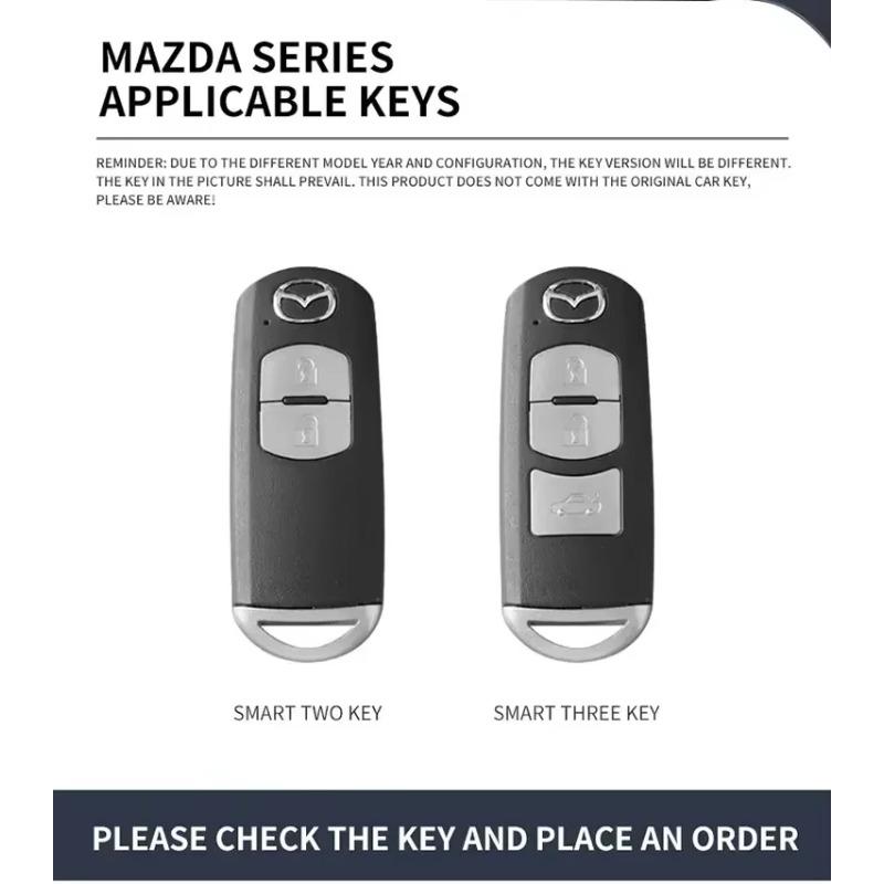 2025 Hot Metal&Leather Car Key Case Cover Bag Protector For Mazda 2 3 6 BL BM GJ Axela Atenza Demio CX-5 CX5 CX-3 CX-7 CX8 CX-9