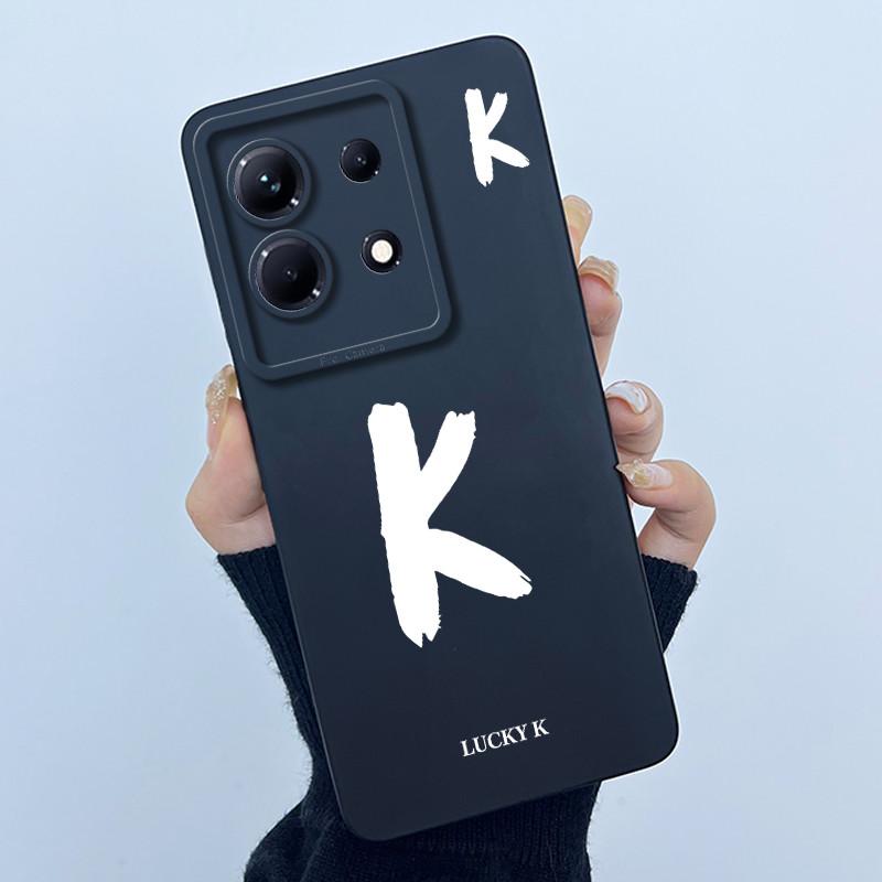 For Infinix Note 30 5G X6711/Note 30 Pro/30 VIP/30i/Note30 X6833B Case Lucky Initial Letter Soft Silicone Back Cover Phone Case