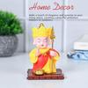 Monk Figurine for Car Dashboard, Home & Office – Buddha Statue with Moving Head - Feng Shui Ornament for Peace, Positivity & Good Luck Gift