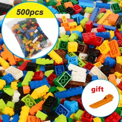 Hot 500 Pieces Building Blocks City DlYCreative Bricks Bulk Model FiguresEducational Kids Toys Compatible AllBrands