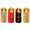 Resuable Christian Cross Candles Creative Portable LED Flameless Candles with Lampshade Waterproof Electronic Candle Light
