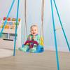3 in 1 Detachable Kids Swing Seat with Seatbelt. Adjustable Rope for Indoor. Outdoor. Light Blue