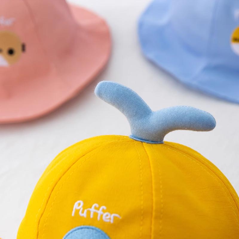 Cartoon Embroidery Baby Bucket Hats Cute Breathable Soft Cotton Newborn Fisherman Cap Casual Travel Infant Boy Girl Sun Hat