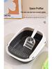 Medium-Large Anti-Splash Odor-Blocking Cat Litter Box for Kittens and Cats