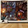 Sfondo di Natale sfondo babbo natale decorazione arazzo sfondo festa di Natale arazzo natale casa