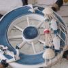 Ship Steering Wheel Net Beach Shop Home Wall Ornament