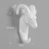 Home Decorate Wall Art Hook Resin Simulation Animal Head Craft Storage Hanger for Clothes Keychain Hat Room Decoration Accessori