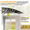 Front Door Canopy, Outdoor Awning, Rain Shelter for Window, Porch and Front/Back Door, 103 X 96.5 Cm, Brown