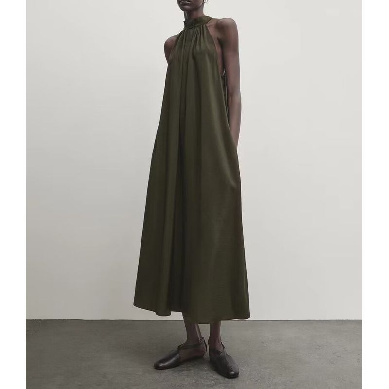 MD Spring New Arrival French Style Temperament Elegance Wind Hanging Collar Chic Sleeveless Sling Dress 6696783