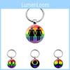 Rainbow Lgbtq Keychain Creative Couple Gift Modern Style Zinc Alloy Key Ring Bag Decoration Xswx4626-1