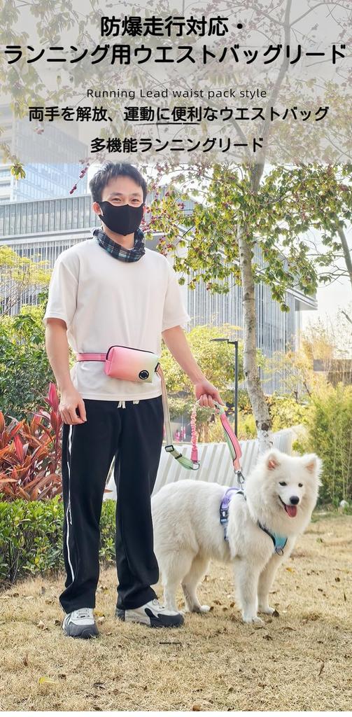 Homie Pettie Multifunctional Dog Shoulder Crossbody Car Adjustable Length 30cm Shock 3M Reflective Gradient High Long and Short for Large and Medium