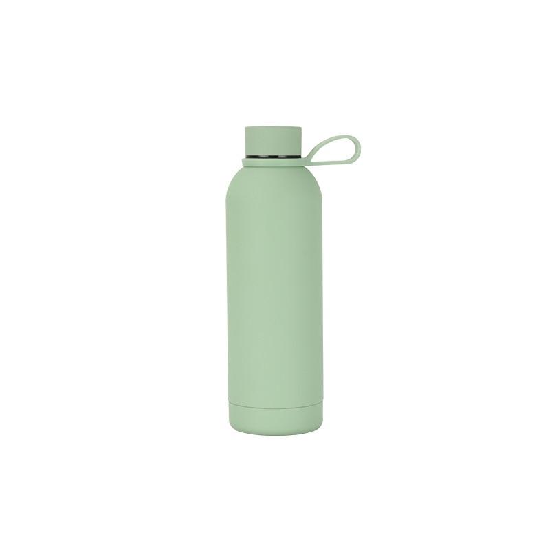 

Stainless Steel USA Style Small Mouth Bottle Outdoor Sports Portable Thermos Cup Lifting Ring Water Bottle 450-500ml